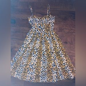 Bernie Dexter Leopard Print Dress, Size Medium